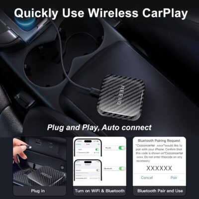 Wireless CarPlayBox with Netflix/YouTube/TF Card Slot Convert Wired CarPlay to Wireless Adapter for 2017 and Above Original Wired CarPlay Car - Image 6