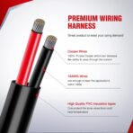 Nilight - 10009W - NI-WA05 LED Light Bar Wiring Harness Kit 12V On off Switch Power Relay Blade Fuse for Off Road LED Work Light Bar,2 years Warranty - Image 5