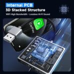 Wireless CarPlay Adapter for iPhone, Super mini Compact 2-in-1 Dongle for Apple iOS 10+, Convert Wired to Wireless CarPlay, Instant Connectivity, Fit for Cars from 2016 with Built-in CarPlay - Image 7