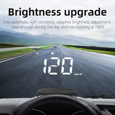 Windshield Heads Up Display for Car MAIMEIMI Digital Speedometer for Car HUD GPS Speedometer MPH with Travel Direction, Overspeed Alarm & Fatigue Driving Alarm for All 5V Vehicles - Image 4