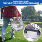 MEKOH 14" Pressure Washer Surface Cleaner 4500PSI, 4 Wheels Stainless Steel Power Washer Attachment for Driveway Sidewalk Patio Concrete, 1/4'' Quick-Connect, 1 Extension Wand & 2 Replacement Nozzles - Image 6