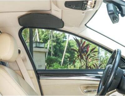 TFY Side Window Sun Visor for Car Roof Handles - Sun Glare and Heat Blocker for Driver or Passenger, Reduces Side Window Glare, Easy Installation and Storage (Black) - Image 4