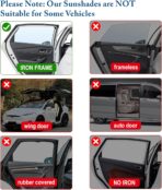 Car Window Shades, [2025 Updated] 2 Pack Car Sun Shade for Baby, Double Layer & Fully Open, Magnetic Back Window Curtain, Sun Shade Covers Privacy Screen - Image 5