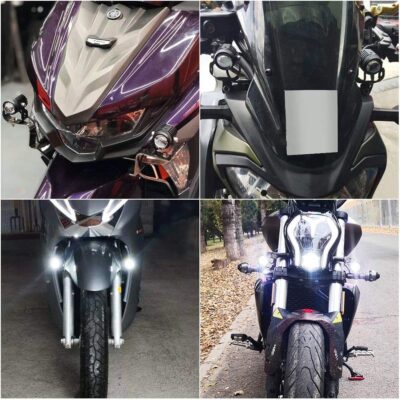 EXZEIT Led Driving Light for Motorcycle, High Low Beam Function 1.3'' Fog Lights Aux Light for Motorcycle e-Bike ATV UTV, 12/24V, 30W, 6000 Lumens 2 pcs (White Light) - Image 7