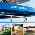 2 Pack Custom Boat Registration Numbers & Name Decal - Personalized Vinyl Boat Stickers - UV/Fade Resistant, Marine Lettering for Hulls & Windshields, Auto, Car, Window, Business, Glass, Truck - Image 3