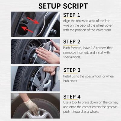 16 inch Hubcaps Set of 4, Automotive Wheel Tire Covers, Wheel Rim Cover Compatible/Replacement with Toyota Volkswagen VW Chevy Nissan Sentra Honda Civic Accord Dodge Ford Kia Cadillac Scion - Image 4