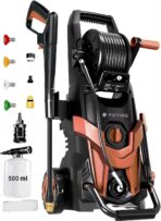2026NEW Pressure Power Washer 4500PSI with 4 Quick Connect Nozzles, Inlet Hose & Filter, Foam Cannon for Cars/Fences/Driveways/Patios/Home Cleaning, Red