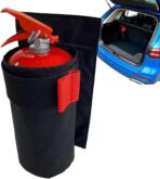 Oxford Fabric Car Fire Extinguisher Organizer,Trunk Securing Hook and Loop Fastener,car Fire Extinguisher Holder,for Trunk Interior Vehicle Safety Automotive SUV