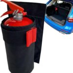 Oxford Fabric Car Fire Extinguisher Organizer,Trunk Securing Hook and Loop Fastener,car Fire Extinguisher Holder,for Trunk Interior Vehicle Safety Automotive SUV
