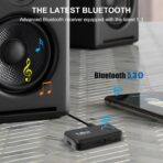 1Mii Bluetooth 5.3 Music Receiver for Car/Home Stereo, Aux Bluetooth Adapter for Car with Volume Control Supports Hands Free Calls, 16H Battery Life - Image 4