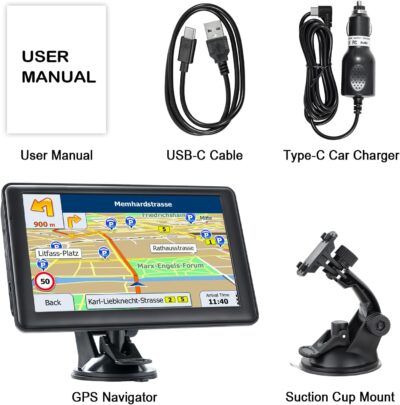 GPS Navigator for Truck Car, 7'' GPS Commercial Drivers 2026 Trucker GPS for Semi Truck (Latest 2026 Maps Free Lifetime Updates) with GPS Navigation Systems, Voice Assist, Speed Limit Warnings - Image 7