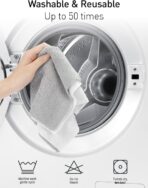 Fantasticlean Microfiber Cleaning Cloth Roll -75 Pack, Tear Away Microfiber Towels, 12" x 12", Reusable, Washable, Scratch Free, Ultra Absorbent Dishcloth for All-Around Cleaning Supplies (Grey) - Image 8