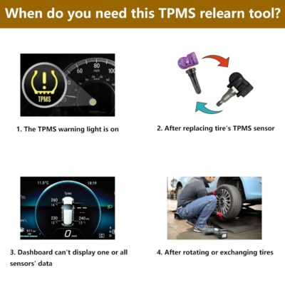 EL-50448 TPMS Relearn Tool Chevy TPMS Reset Tool for Chevrolet Cadillac GMC Buick GM Tire Pressure Sensor Reset Tool Chevy Tire Pressure Monitoring System Sensor Activation Tool TPMS Programming Tool - Image 2