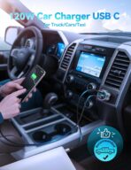 120W Fast Car Charger for iPhone 14 13 12 11-17 Pro Max Plus Mini SE XR XS X 8 7 6, iPad, PD 100W Super Fast Charging & Ultra-Compact Adapter Cigarette Lighter with [USB L Cable to USB C] and USB-C&A - Image 7