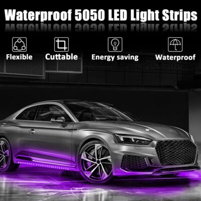XT AUTO 8pcs 12V Super Bright 30cm 15 LED Flexible Waterproof LED Strip Light for Car Interior & Exterior Decoration DRL Day Running Light Or Boat Bus Garden - Image 2