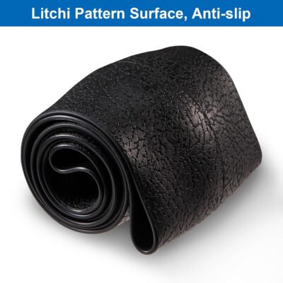 Spurtar Car Steering Wheel Cover for Women Men Car Accessories, Silicone Anti-Slip Thin Steering Wheel Protector, Black Soft Leather Texture Interior Vehicle Accessories, Fit Diamenter 15" - 16.5" - Image 7