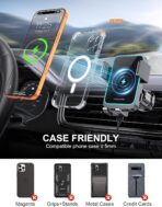 MOKPR Wireless Car Charger, Auto Clamping Car Charger Dash Windshield Air Vent Phone Holder Compatible with iPhone 17 16 15 14/13/13 Pro/12 pro/12/11/X/8, Samsung S24/S23/S22 - Image 7