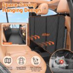 Dog Seat Cover for Back Seat, Hard Bottom Back Seat Extender Holds 500 lbs, Waterproof & Nonslip Car Hammock for Large Pets, Comfortable Travel Seat Protector for SUV and Sedan - Image 3