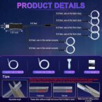 LivTee Smart LED Car Lights Interior with USB Port, LED Strip Fiber Optic Ambient Lighting Car, Wireless App Control, Sync to Music, Car Decorations Interior Accessories Gifts for Women Men, 6 in 1 - Image 4