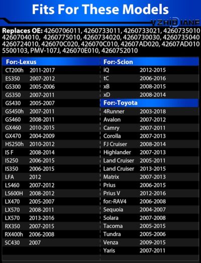 Pre-Programed Tire Pressure Sensor Fit for:-Toyota Tacoma 2005-2015 Tundra 2005-2006 Camry for:-RAV4 Corolla Prius 4Runner for:-Lexus IS250 ES350 GX460 for:-Scion 315MHz 4260706011 TPMS (4) - Image 2