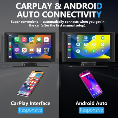 Wireless Carplay Screen – Clearance! Compatible with Apple Carplay and Android Auto, 7" HD Touch Screen Portable Car Stereo with 1080P Backup Camera, Bluetooth, Voice Control – Only $32.99 - Image 2