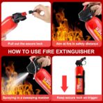 2 Pack Fire Extinguisher for Home with Mount - Upgraded 8-in-1 Portable Fire Extinguisher for Car Vehicle Boat House Kitchen, Water-Based Fire Extinguisher for A, B, C, K Fires - Image 6