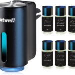 Featwell Car Air Freshener, Three Adjustable Modes Intelligent Car Aroma Diffuser, Rechargeable Car Aroma Diffuser, Black