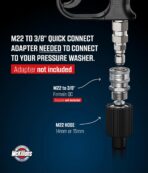 McKillans® Short Pressure Washer Gun with Swivel - High Pressure Water Handle with 3/8" Male Plug and 1/4” Quick Connector Coupler - Power Washer Gun Compatible with Foam Cannon - Car Wash Foam Gun - Image 6
