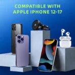 25W Qi2.2 Wireless Car Charger, Magnetic Phone Holder with RGB Light and Ice Cooling, Car Mount Charger 360°Rotation for Air Vent, Fast Charger for iPhone 17 Max Plus 16 15 14 13 12 Air Pro - Image 7