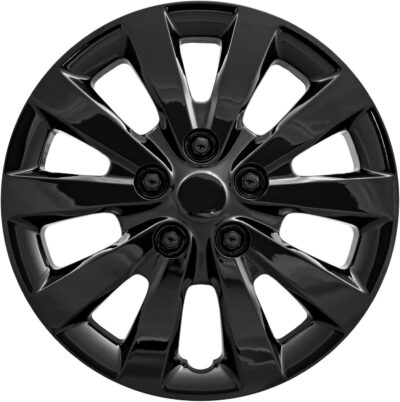 Set of 4 16" 10 Spoke Wheel Covers for Nissan Sentra 2013-2019 - Gloss Black - Image 2