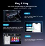 Wireless CarPlay Adapter for iPhone – Plug-and-Play with USB-A Extension & USB-C Connector, Zero Latency, Compatible with 2016+ Cars & iOS 10+ - Image 3