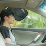 TFY Car Side Window Sun Shade - Static Cling Dark Transparent Film for Low-Angle Sunlight, UV Protection, Heat Reduction, Easy Install & Removable Sun Visor for Driver and Passenger, 2 Pieces