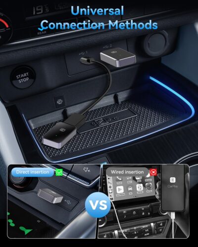 Wireless CarPlay Adapter for iPhone 2025 Upgraded, for Apple CarPlay Wireless Adapter, Plug and Play, Convert Wired Carplay for iOS 10+ - Image 7