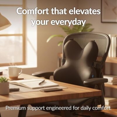 Everlasting Comfort Lumbar Support Pillow for Office Chair - Memory Foam Back Cushion for Car Seat - Promotes Better Posture, Back Pain Relief - Ideal Gaming and Desk Chairs Work and Home Essentials - Image 7