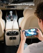 Belkin USB C Car Charger 75W w/ 30in Retractable USB C Cable - iPhone Charger, Compatible with iPhone 17 & 16 Series, Galaxy S25 Series, AirPods, Tablet, MacBook, Chromebook, etc. - Travel Essentials - Image 4