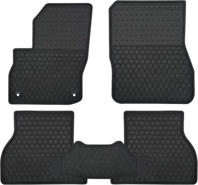 Car Floor Mats Custom Fit for Ford Focus（SE/S/SEL/Titanium） Hatchback 2012-2018 & Focus RS 2016-2018 Odorless Washable Rubber Heavy Duty Anti-Slip All Weather Protection Car Floor Liner-Black - Image 2