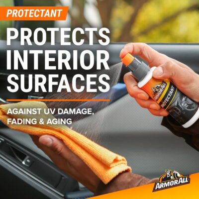 Armor All Car Wash and Car Interior Cleaner Kit, Includes Towel, Tire Foam, Glass Spray, Protectant Spray and Cleaning Spray, Multicolor, 5 Count (Pack of 1) - Image 3