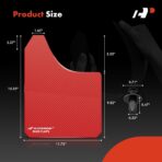 A-Premium Universal Mud Flaps, 4 Pack Splash Guards for Truck Car Pickup SUV, Front & Rear Upgraded Mud Guards Includes Mounting Hardware, Drilling Required, Red - Image 3