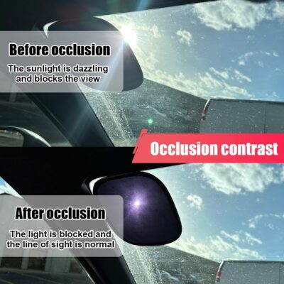 Miniature Static Cling Car Window Shades, UV Rays Block Car Side Window Sun Shade, Sun Glare Automotive Windshield Sun Shade Protection Accessories for Safe Driving (1 Pair) - Image 4