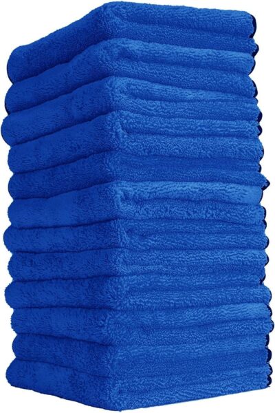 Chemical Guys Professional Grade Premium Microfiber Towels for Cars, Blue, 16" x 16", Ultra-Soft and Scratch-Free Car Detailing Cloths for Trucks, Motorcycles, and More - 12 Pack - Image 2