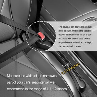 2PCS Car Seat Gap Filler Organizer with Phone Holder,[Upgrade Version] Car Seat Gap Organizer for Prevent Falling,Essential Car Accessories Car Side Seat Gap Filler (Black) - Image 6