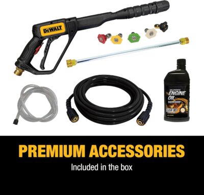 DeWalt 3300 PSI Gas Pressure Washer, 5 Nozzles, Spray Gun, Wand, 25-ft. Hose, DXPW3300-S, 49-State - Image 4