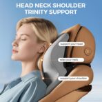 BEBAS Car Headrest Pillow, Ergonomic Neck Pillow with Memory Foam, Enlarged Surface for Head Neck Shoulder Support, Breathable Removeable Car Seat Pillow for Pain Relief(Gray, 1 Pack) - Image 4