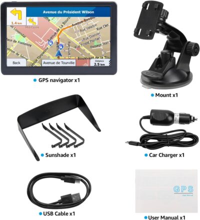 GPS Navigator for Car Truck RV, 7" Touchscreen GPS Navigation System, 2026 Map with Voice Guidance, Speed Alert, Red Light Warning, Custom Truck Routing, Free Lifetime Updates (Blue) - Image 6