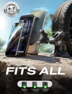 MAGIC JOHN Car Phone Holder, Ultra-Durable Mteal Phone Holders for Your Car, 360° Rotation Cell Phone Car Mount for Windshield, Suction Cup Car Phone Mount for iPhone Samsung All Smartphone - Image 5