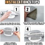 Bling Car Door Handle Protector, Bling Auto Doors Handles Sticker Anti-Scratch, Universal Car Door Handle Protective Cover, Shiny Rhinestone Auto Decor Accessories for Women (White) - Image 6