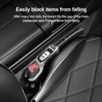 2PCS Car Seat Gap Filler Organizer with Phone Holder,[Upgrade Version] Car Seat Gap Organizer for Prevent Falling,Essential Car Accessories Car Side Seat Gap Filler (Black) - Image 4