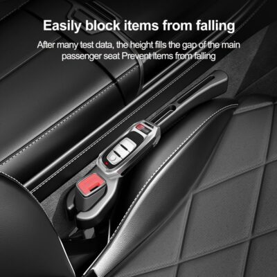 2PCS Car Seat Gap Filler Organizer with Phone Holder,[Upgrade Version] Car Seat Gap Organizer for Prevent Falling,Essential Car Accessories Car Side Seat Gap Filler (Black) - Image 4