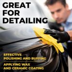 Super Soft Microfiber Towels for Cars - Edgeless - 6pk (12”x12”) - Premium Scratch-Free Towel - Great for Drying, Detailing, Polishing, Buffing - Ultra Absorbent Microfiber Cleaning Cloths for Car - Image 5