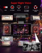 N5 PRO 4K 4 Channel Dash Cam, 360° All-Around View, 1080P Rear and Inside, 5G WiFi 6 - Up to 10MB/s, Built-in GPS, 8 IR Night Vision, G-Sensor, 24H Parking Mode, Free 128GB SD Card Included - Image 4